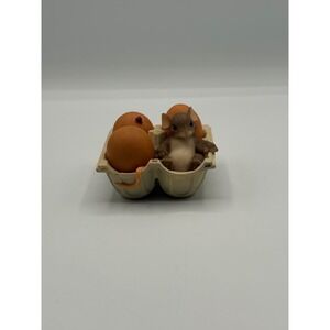 Charming Tails Mouse in Egg Carton Figurine with Ladybug Collectible